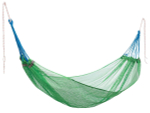 Гамак-сетка (поливискоза) 200*120см с чехлом HM-200 (зеленый)