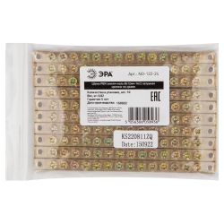 Шина ЭРА NO-122-24 PEN земля-ноль 8х12мм 14/2 латунная крепеж по краям