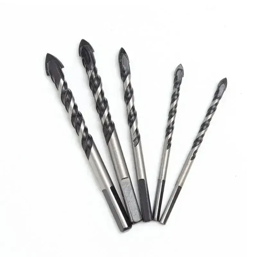Набор свёрл 5 шт по стеклу , керамике , плитке Сверла для керамогранита и мрамора 6-12мм