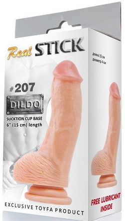 Фаллоимитатор RealStick  #207 с присоской на основании, 15 см