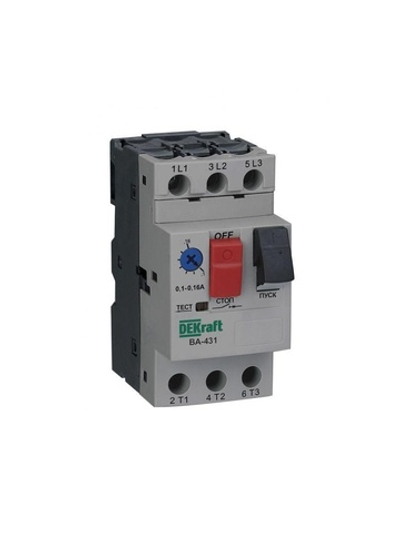 Выключатель автоматический для защиты двигателя 3п 1.6-2.5А 100кА ВА-431 DEKraft 21226DEK