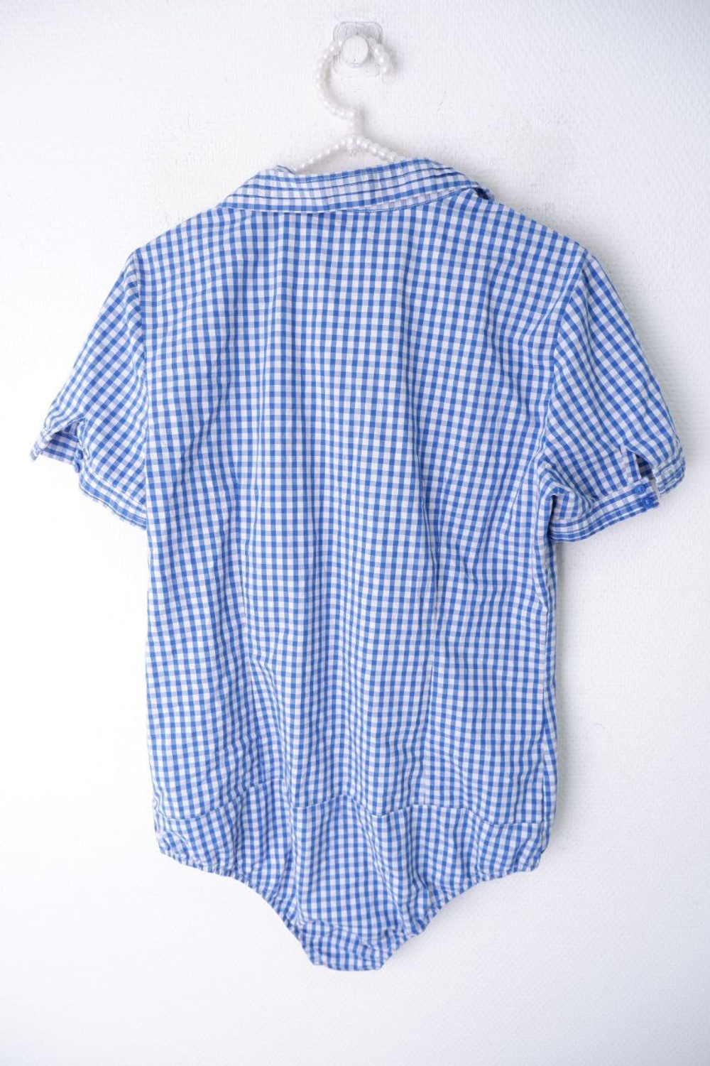 Рубашка-боди в клетку 46 размер