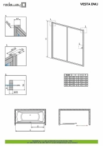 Шторка для ванны Radaway Vesta DWJ 160