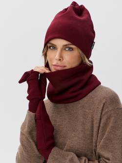 Шапка бини с начесом для хвоста, дред и кос