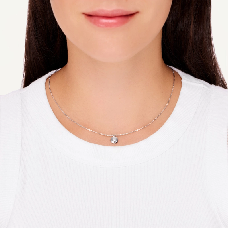 Колье Камень Дня Рождения – Серебро, Аквамарин