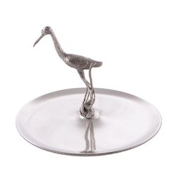 Поднос оловянный "Выпь"