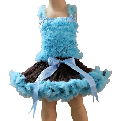 Костюм детский с двухцветной юбкой-американкой