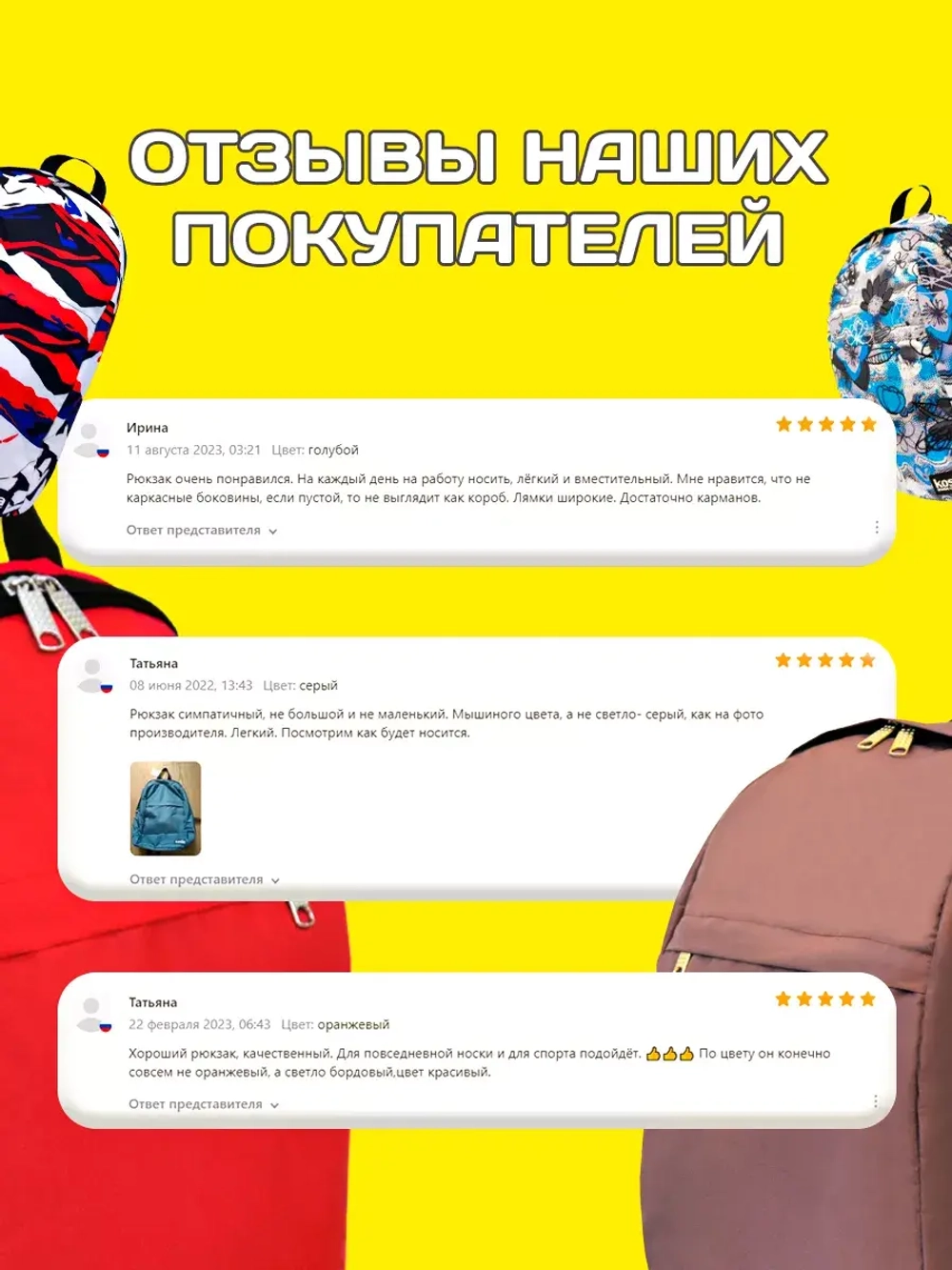Рюкзак городской тканевый подарок