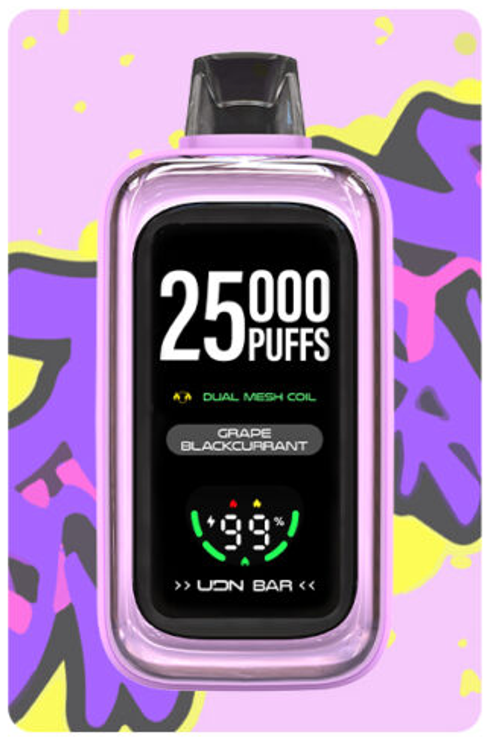 UDN BAR 25000 Grape blackcurrant - виноград-смородина 25000 затяжек 20мг (2%)