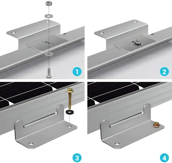Z-образный крепеж Yashel для одной солнечной панели