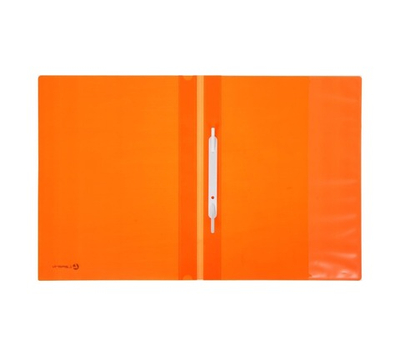 Скоросшиватель пласт. Lamark непрозр.верхний лист, 0,3 мм, вн. карман черный FF0053-BK