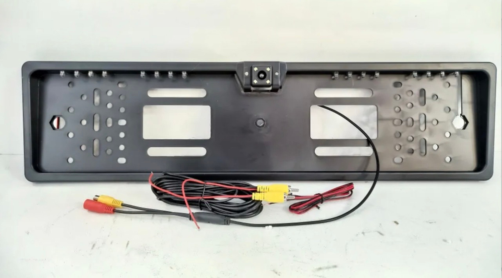 7440- 16 LED \ Камера заднего вида в рамке номерного знака с подсветкой номера, рамка, камера, подсветка 7440 (16 LED)