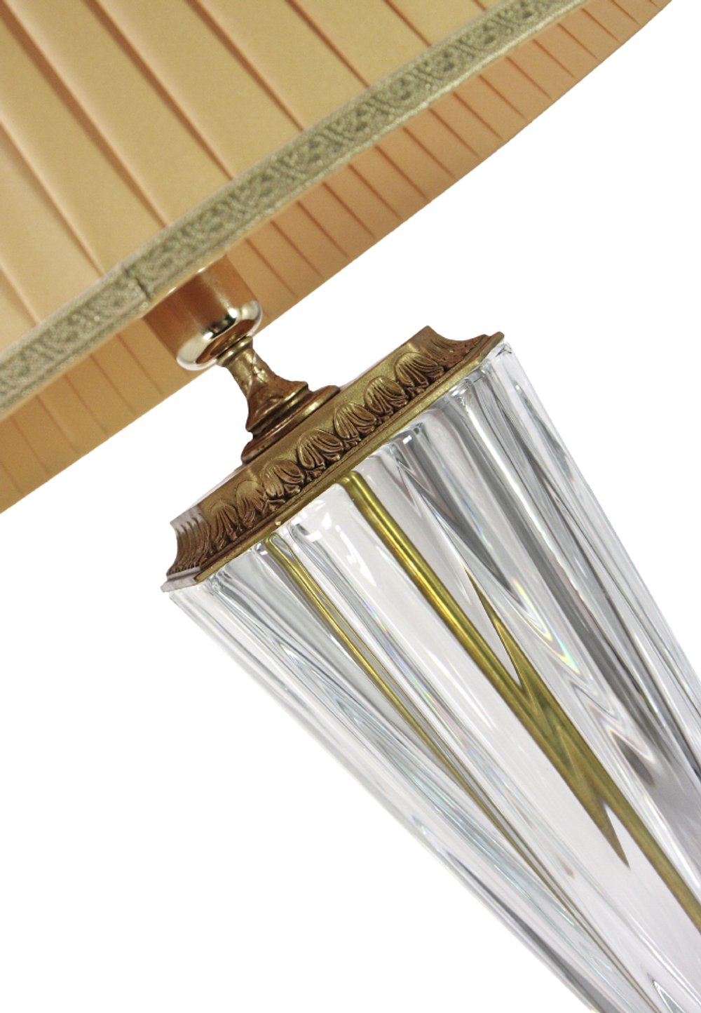 Olympus Brass Лампа настольная из венецианского стекла на бронзовом основании с абажуром