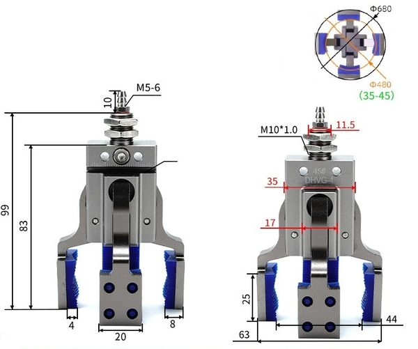 Jx4-dhvg-45 (with magnetic wiring and rubber pad)