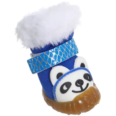 Ботинки зимние для животных «МОДНЫЙ БРО», на липучке, цвет синий, размер 1, 4см