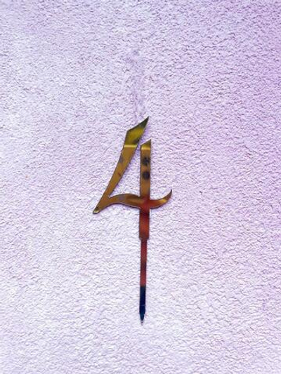 Топпер-свеча Цифра 4, золото