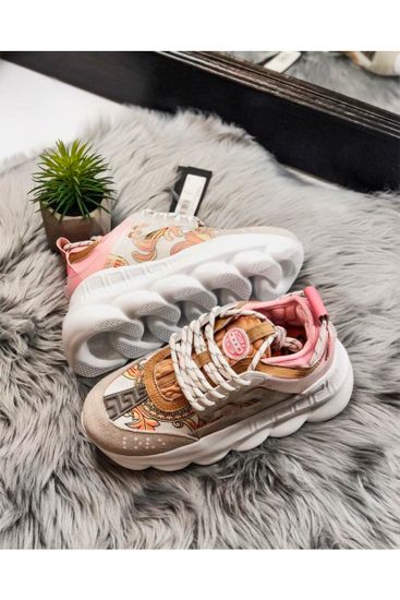Кроссовки Versace Chain Reaction 2 Chainz White/Pink