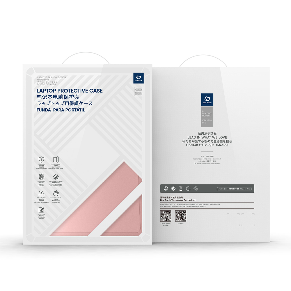 Чехол тонированный розовый для ноутбука MacBook Neo 13 (с 2026-), серии LCGB Series Protective от Dux Ducis