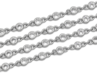 Цепь со стразами 4мм