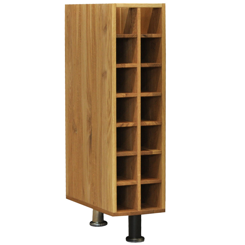 Кухонный модуль напольный 20х31х83, Валенсия, для бутылок, без столешницы, винный шкаф, на ножках, массив дуба, Dipriz