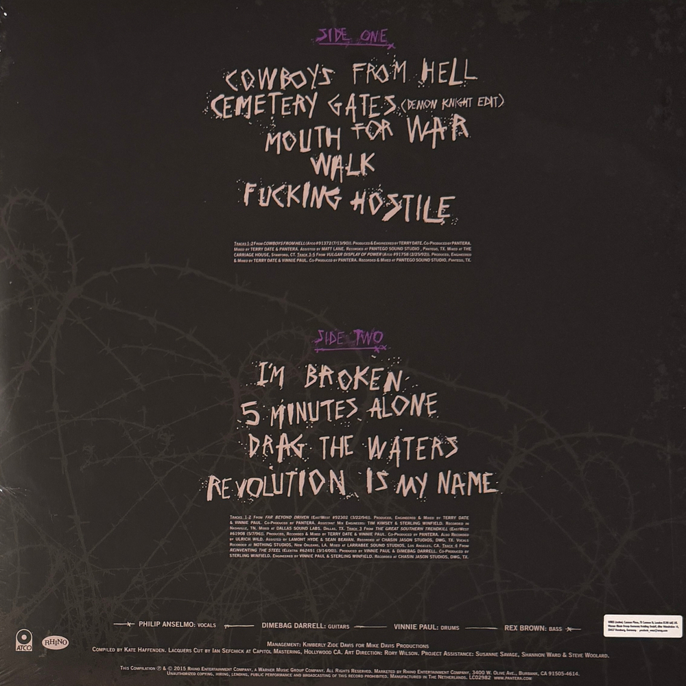 Pantera ‎– History Of Hostility (Голландия 2015г.) Silver Т