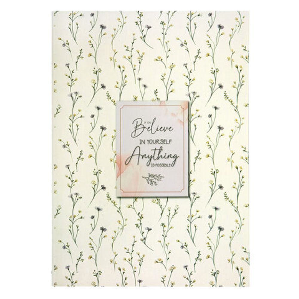 Тетрадь на кольцах БОЛЬШАЯ А4, 215х305 мм, 100 л., твердый картон, клетка, BRAUBERG, "Цветы", 405412