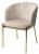 Стул DIANA UF912-11B античный бежевый, велюр / золотой каркас