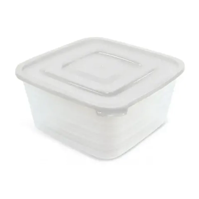 Контейнер для продуктов квадратный (СВЧ) Унико набор 0,45л, 0,9л, 1,4л (комплект 24 шт)