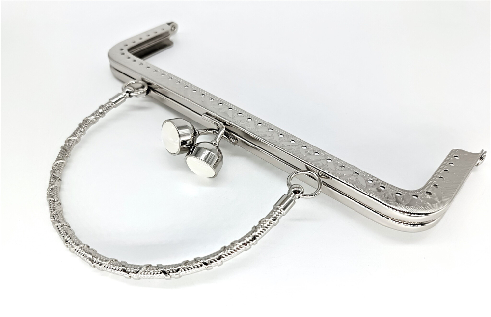 Застежка-фермуар пришивная, р. 20х8 см, серебро