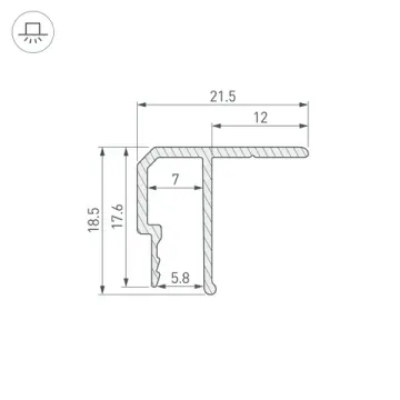 Профиль 2.5м 039484 серебристый STRETCH-CEIL-TECH-2500 Arlight