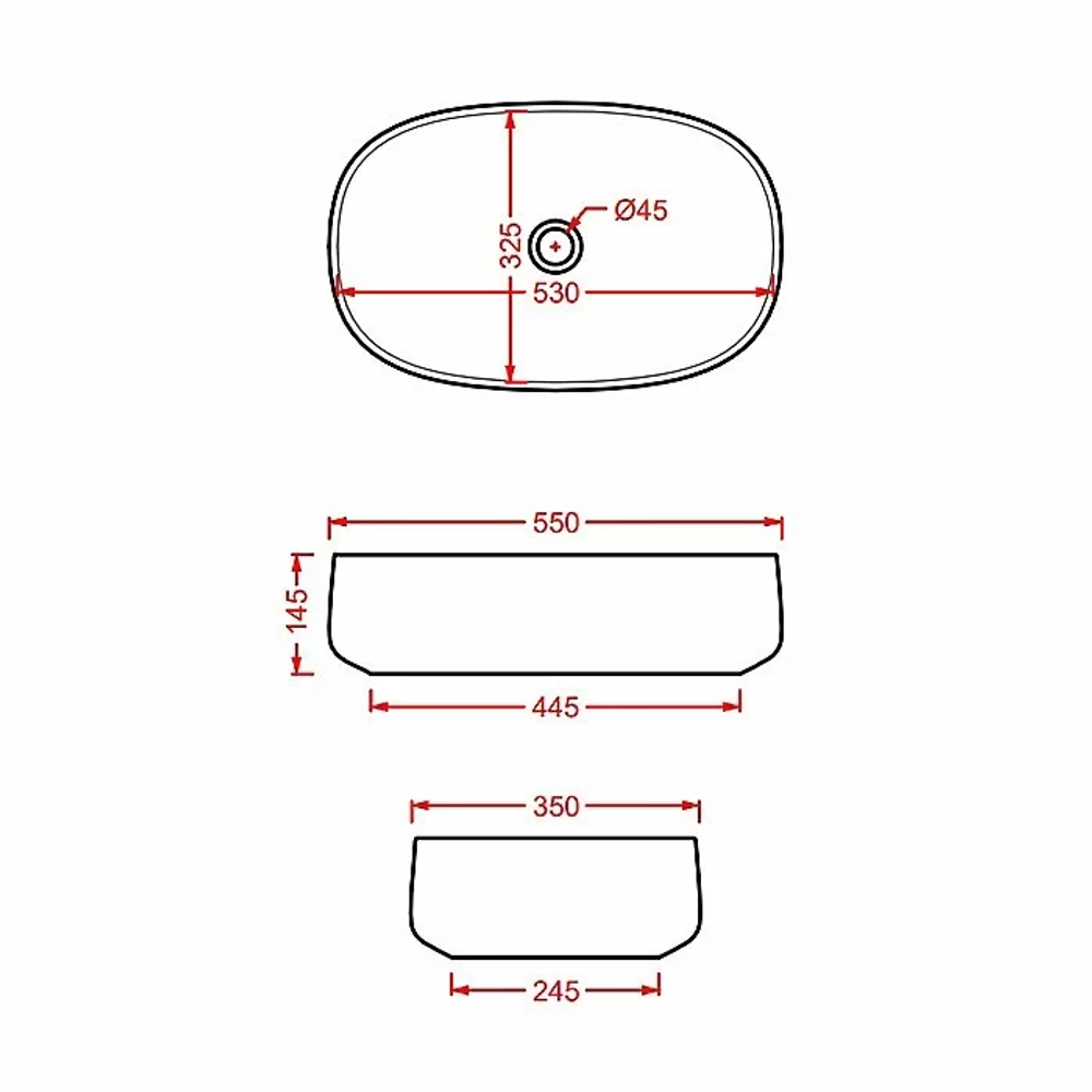 Раковина накладная Artceram Cognac 55 COL003 15 00 Grigio Oliva