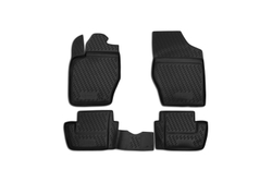 Коврики Standard, в салон CITROEN C4 01/2004-07/2008, 07/2008- , 4 шт. (полиуретан, чёрные) Element.CARCRN00011