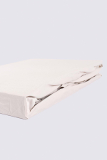 Сатиновая простынь на резинке EcoCotton 180х200 | бежевая