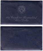 1 доллар 1972 (S) США Эйзенхауэр (лунный) с жетоном UNC (в родном конверте)