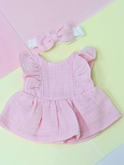 Платье из муслина "Зефир" для Бетти, 30 см