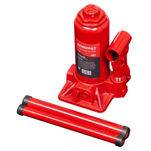 Домкрат бутылочный гидравлический iSky, 4 т, от 178 до 343 мм, в картонной коробке ILJ4B