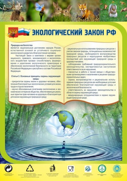 Стенд "Экологический закон РФ"