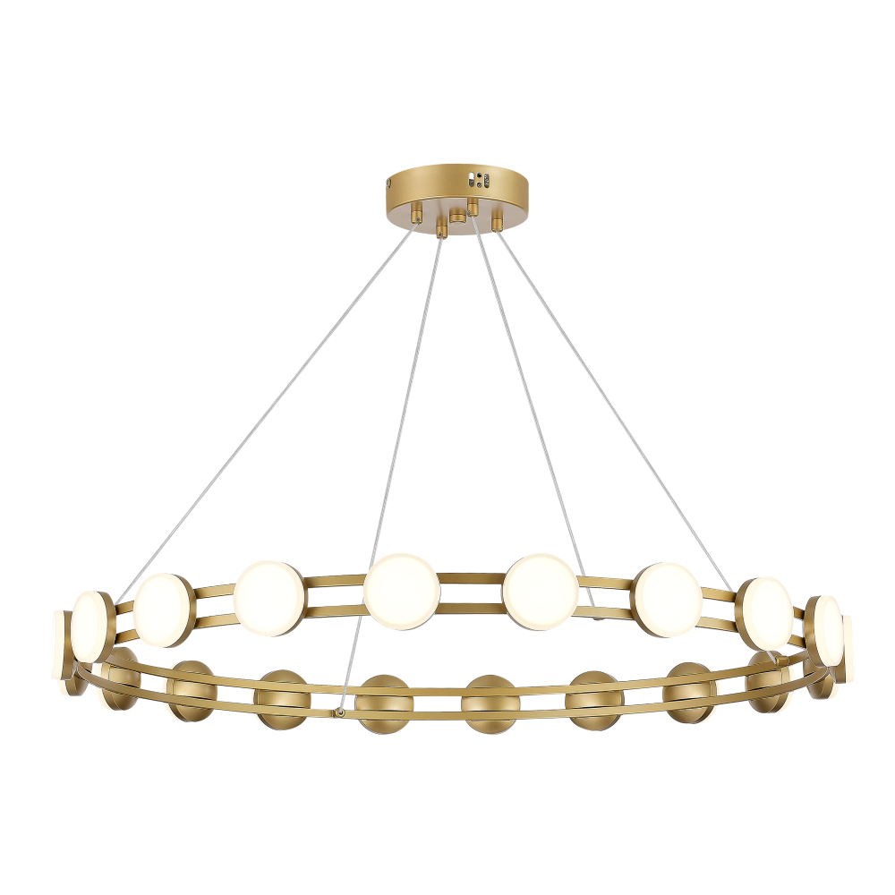 SL6610.203.20 Светильник подвесной ST-Luce золотистый/белый LED 1*40W 4000K MONRO