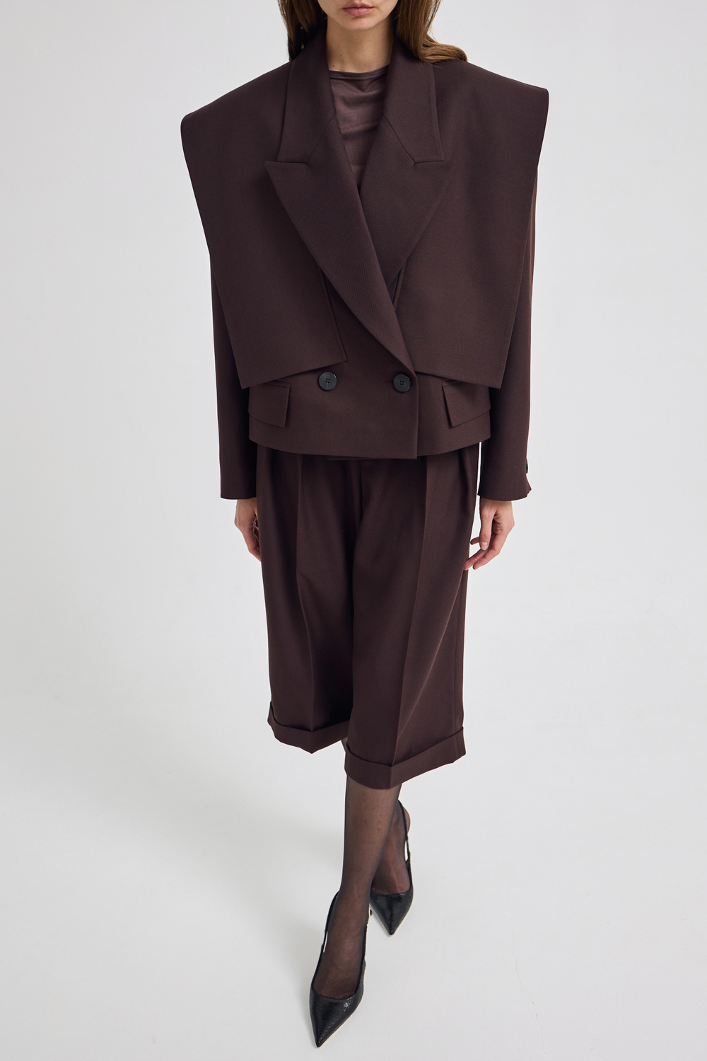 Комплект из шерсти с кюлотами M-L