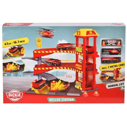Dickie SOS - спасательная станция пожарной бригады + 2 автомобиля 3718000 B / артикул   3718000 B  / GTIN 4006333043024