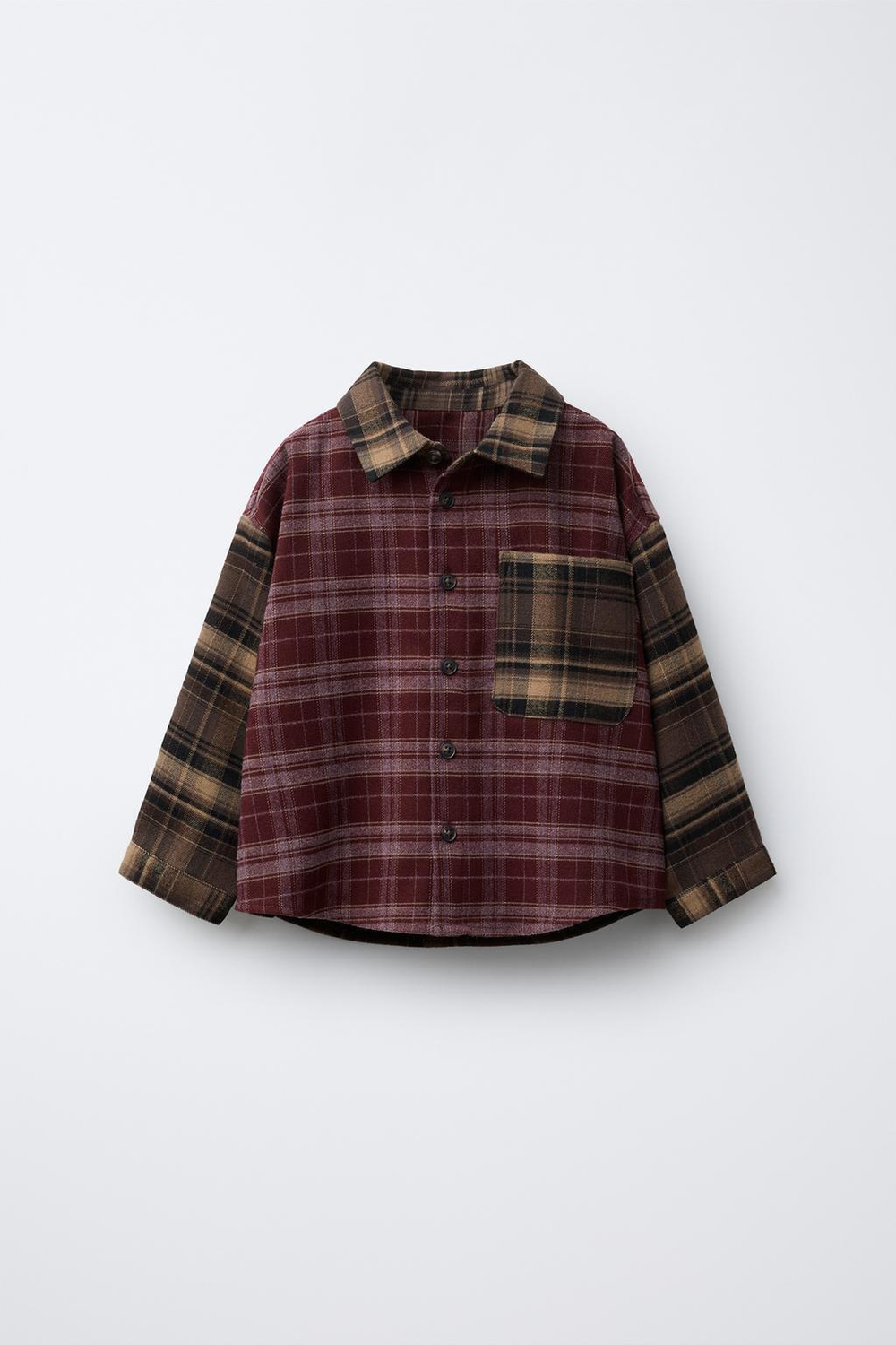 ZARA РУБАШКА В КЛЕТКУ, РАЗНОЦВЕТНЫЙ