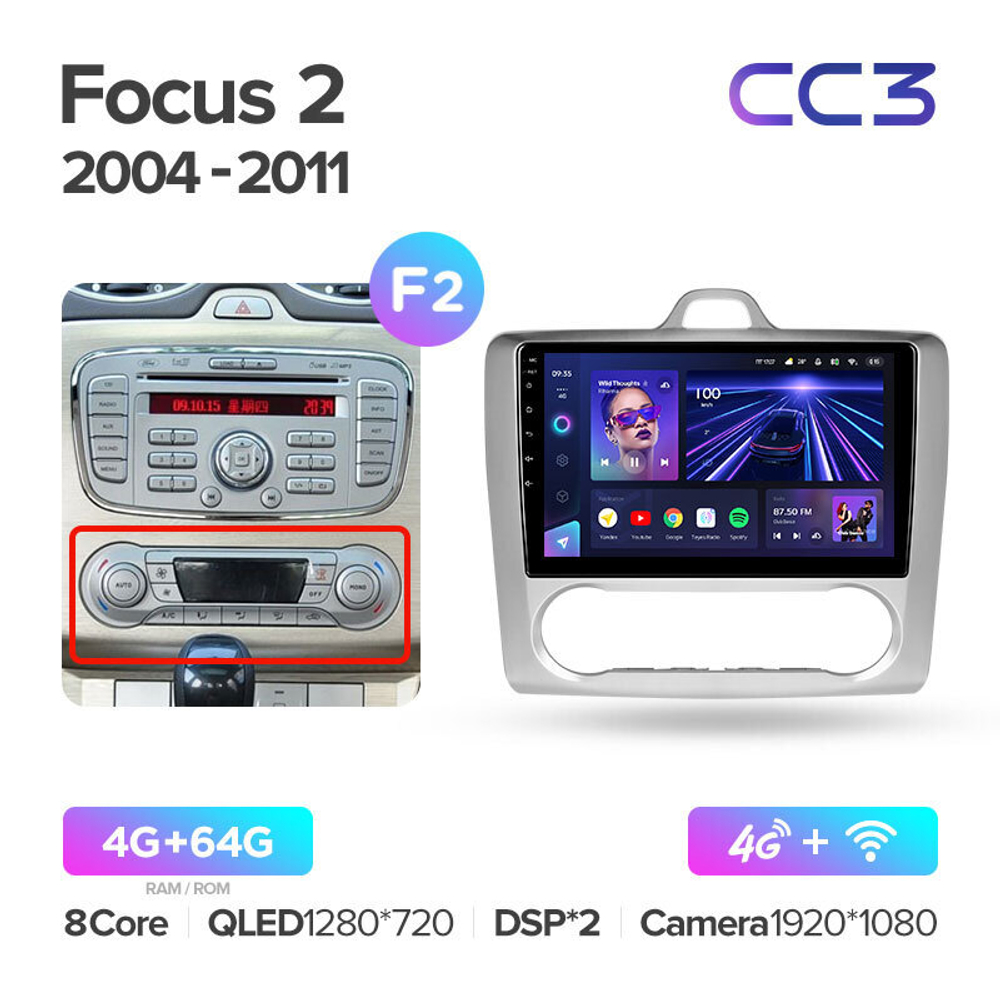 Teyes CC3 9" для Ford Focus 2004-2011