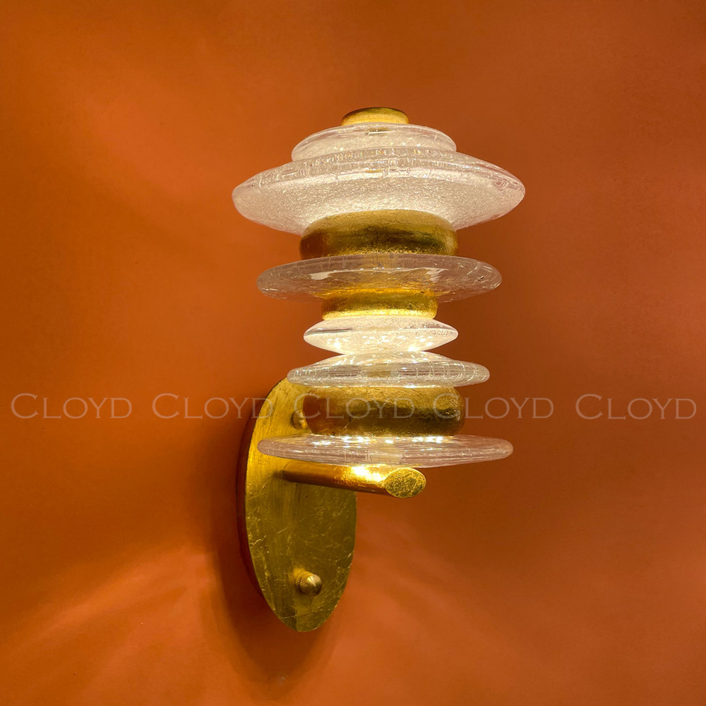 Бра Cloyd GEFEST W3 / выс. 30 см - золото сусальн. (арт.20124)