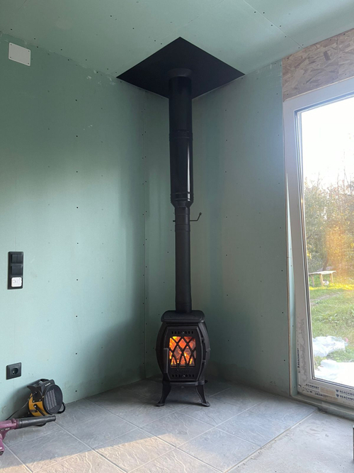 Чугунная печь Везувий ВХ-05 "Антрацит"