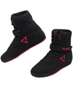 БЕЗ УПАКОВКИ Обувь для бокса высокая INSANE ORO, черный/красный