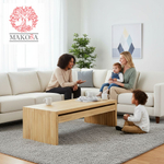 Журнальный столик, 125х59х40, Розенбург, кофейный, с ящиками, из массива дуба, MAKOSA