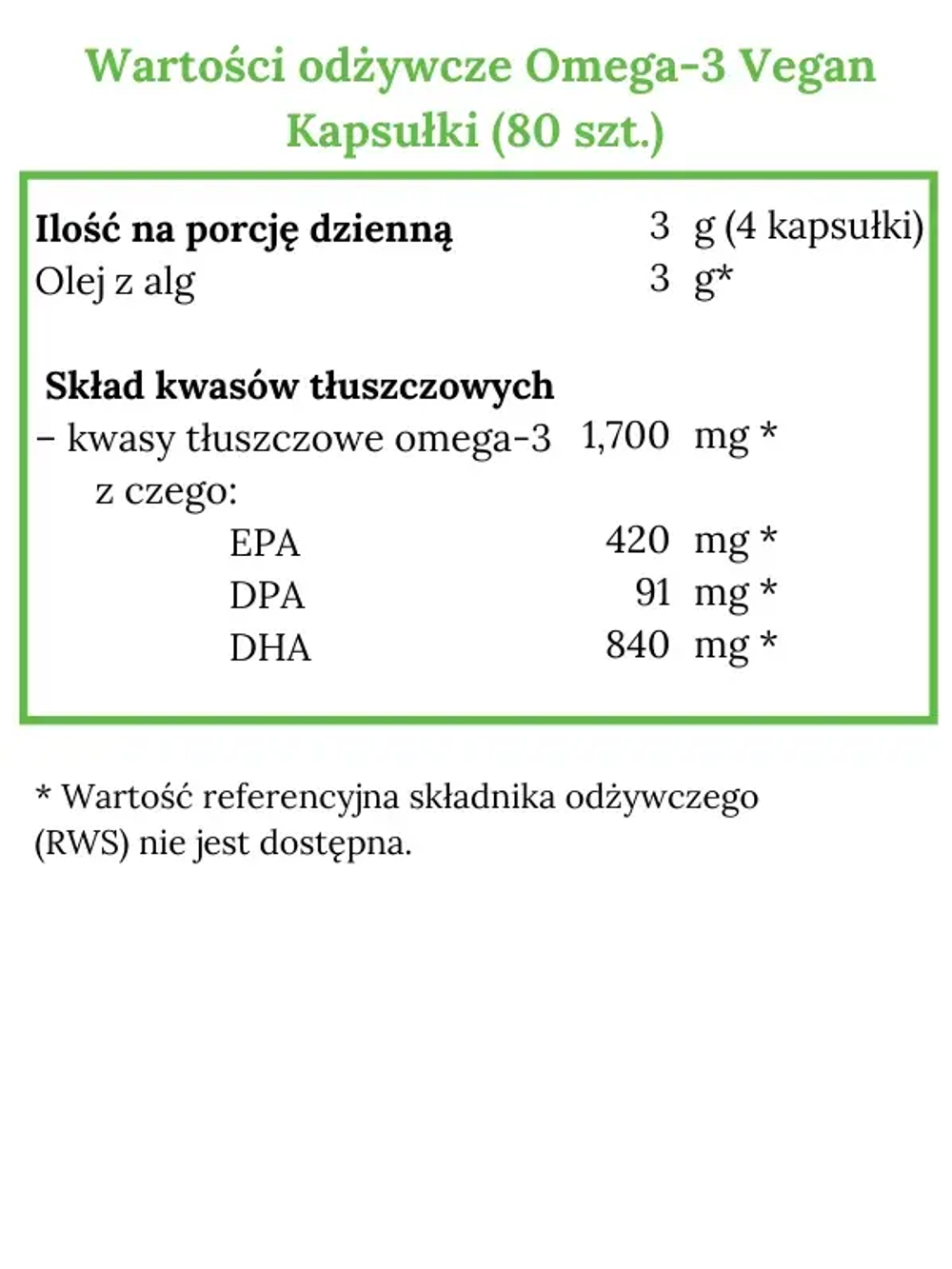 Norsan Omega-3 Vegan Capsules - 80 капсул