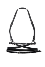 Черная кожаная портупея «Осанка»