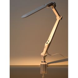 Настольный светильник ЭРА NLED-496-12W-W светодиодный на струбцине белый