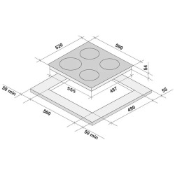 Электрическая варочная панель Krona Meridiana 60 BL